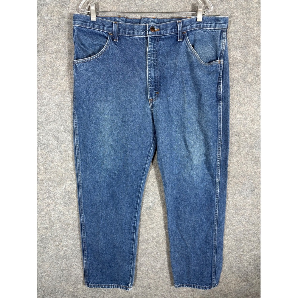 Rustler‎ Men's Blue Denim Jeans Size 38x30 Straight Leg Classic Fit
